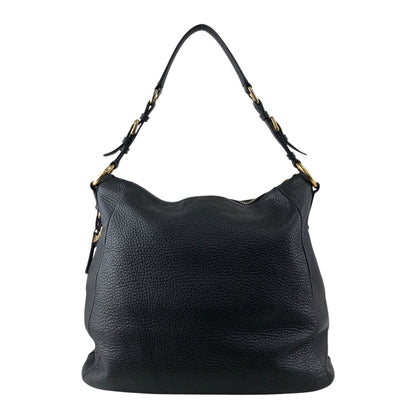 PRADA Logo Shoulder bag Black Vintage mxb7r6