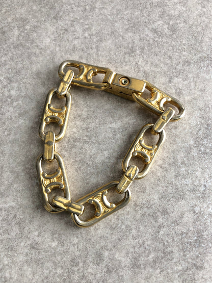 CELINE Triomphe Bracelet Gold Vintage 8z3fdy