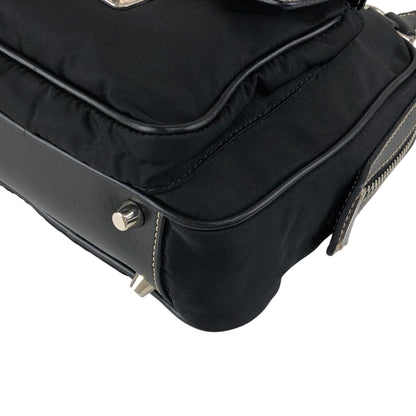 PRADA Triangle Logo Handbag Shoulder bag Black Vintage ntuyze