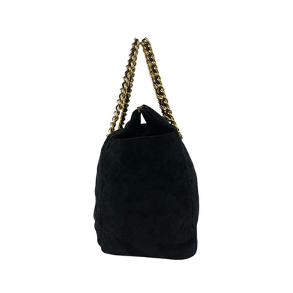 PRADA Triangle Logo Chain Shoulder bag Black Vintage t7p4ej
