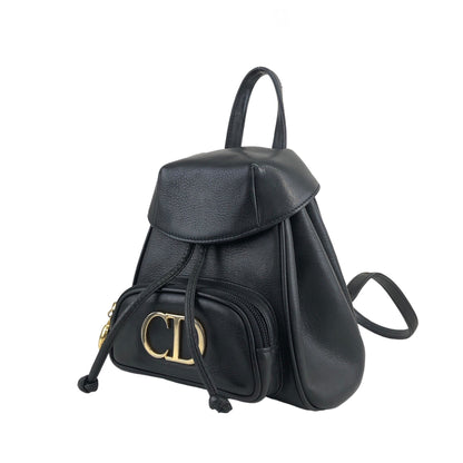 Christian Dior CD Logo Backpack Black Vintage ktsewf