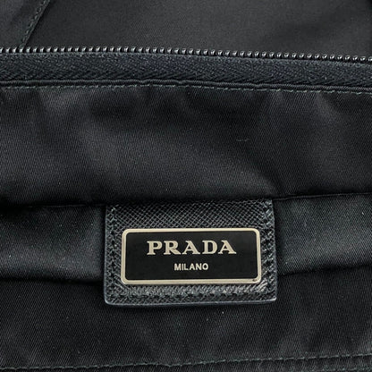 PRADA Tessuto Triangle Logo Two-way Handbag Shoulder bag Black Vintage 3syb38