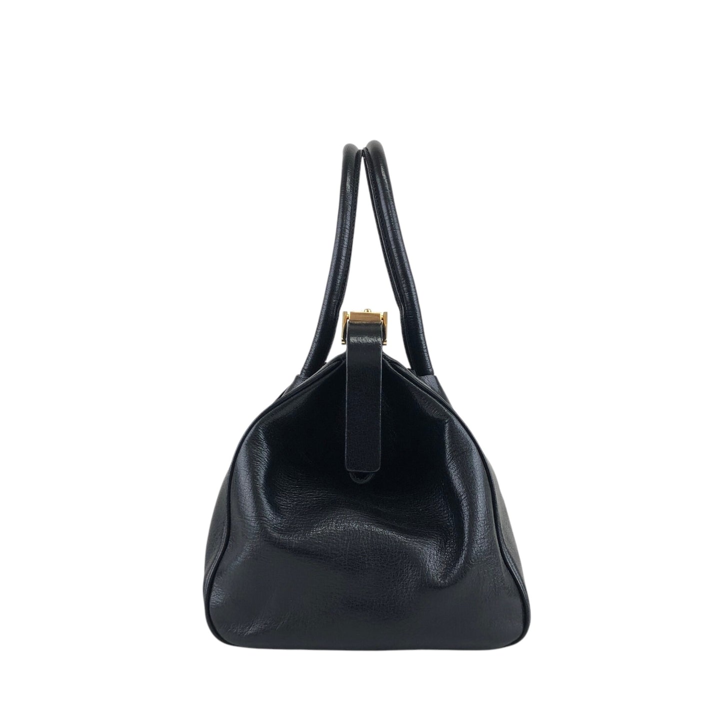 PRADA Handbag Boston bag Black Vintage ruijbf
