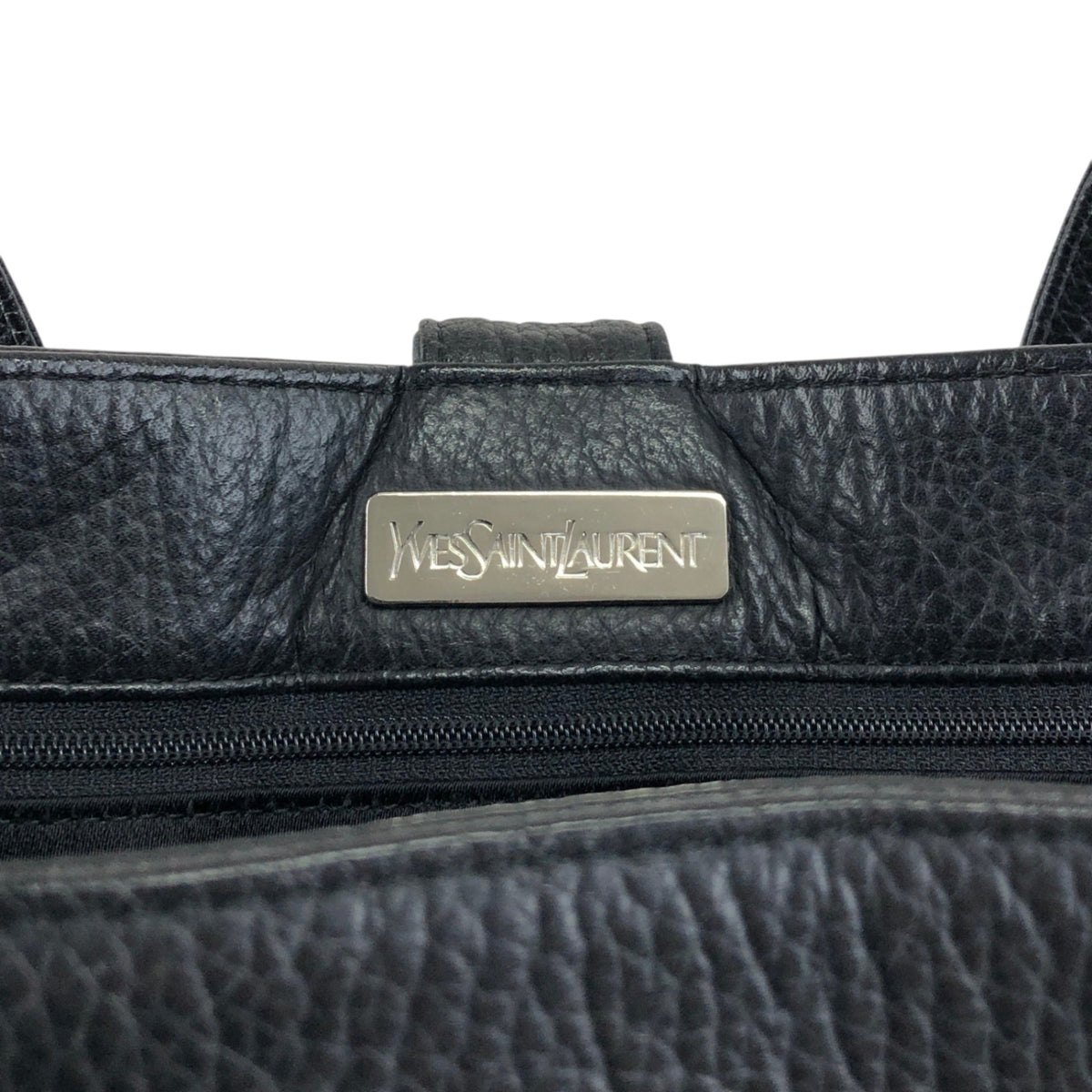 Yves Saint Laurent Logo Handbag Black Vintage zcepw5
