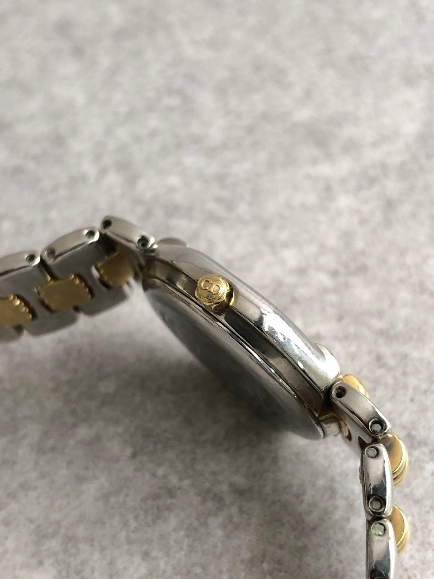 Christian Dior Octagon Watch Gold Vintage dyf2ss