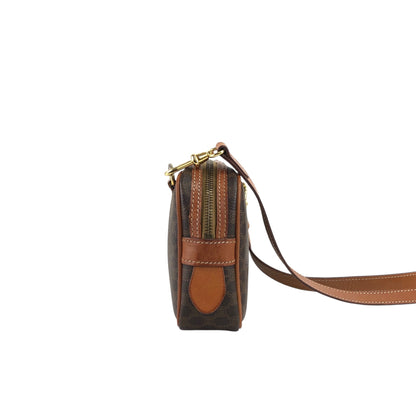 CELINE Macadam Blason Shoulder bag Brown Vintage m7s7jn