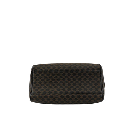 CELINE Macadam Blason Two-way Small Boston bag Shoulder bag Black Vintage xawpgz