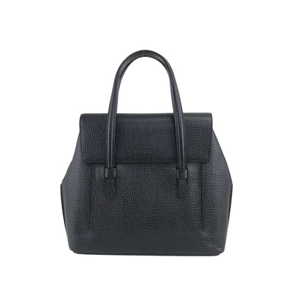 LOEWE Logo Embossed Handbag Black Vintage ycdaui