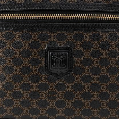 CELINE Macadam Blason Handbag Vanity bag Black Vintage x6aezr