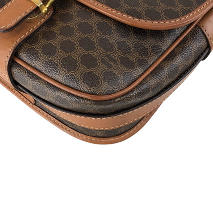 CELINE Macadam Blason Shoulder bag Brown Vintage uuvwb7
