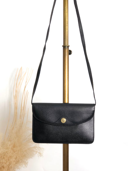 Christian Dior Logo Shoulder bag Black Vintage sghab4