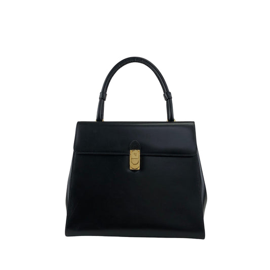 LOEWE Anagram Handbag Black Vintage c8uyvx