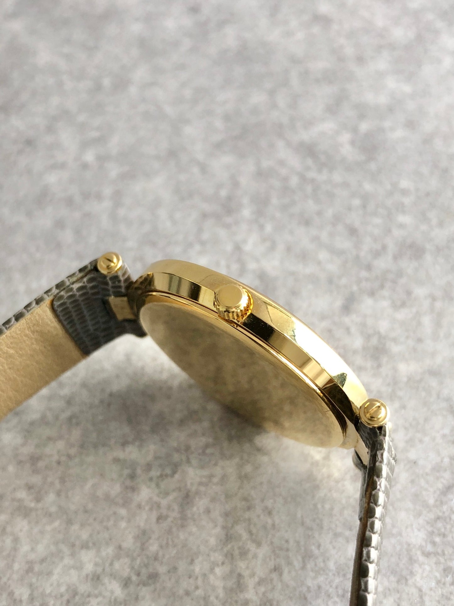 Christian Dior Quartz Watch Gold×Gray 3006 Vintage vwkm72