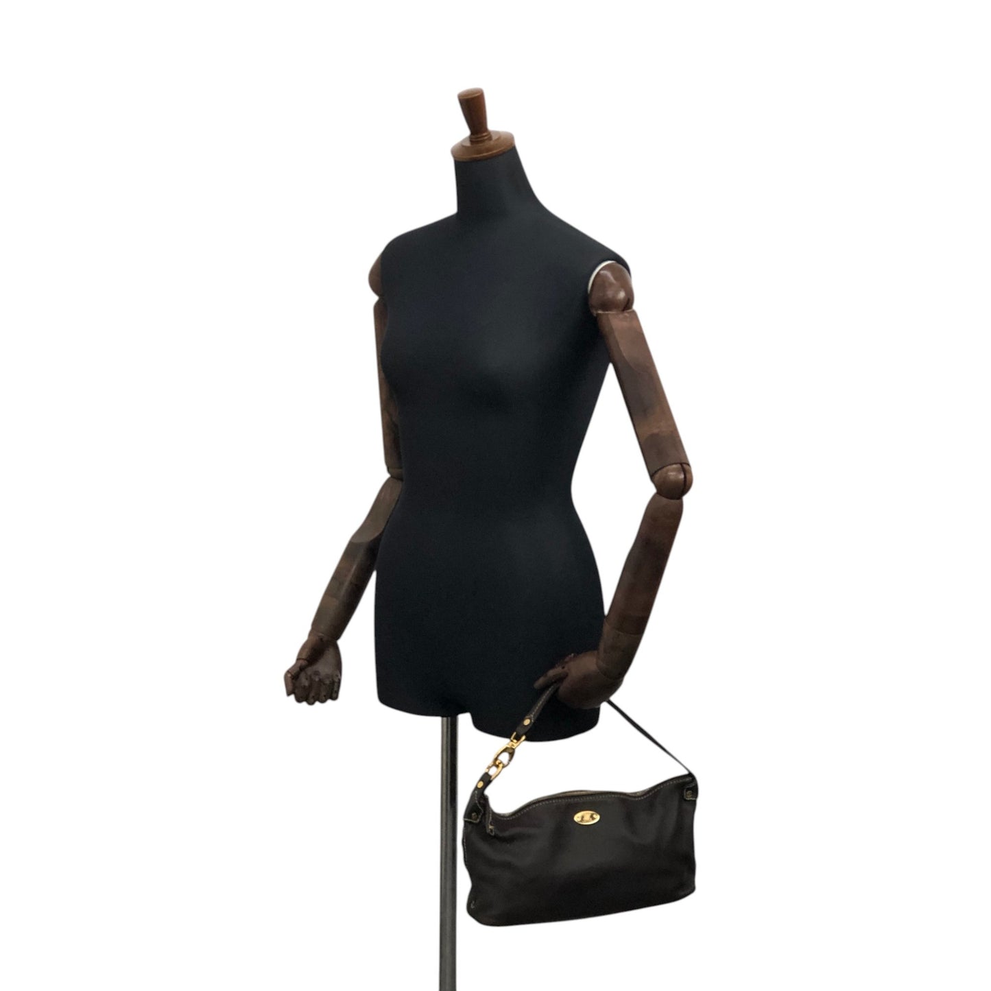 CELINE Triomphe Small Handbag Brown Vintage yat2yf