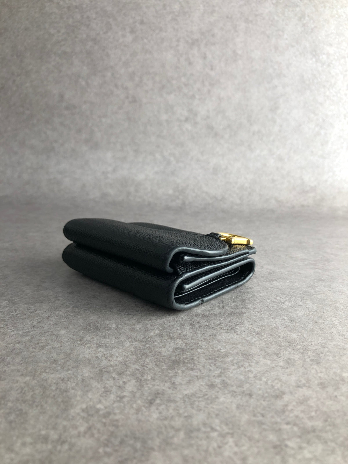 Christian Dior Trifold Wallet Black 43-MA-0261 Vintage juppie