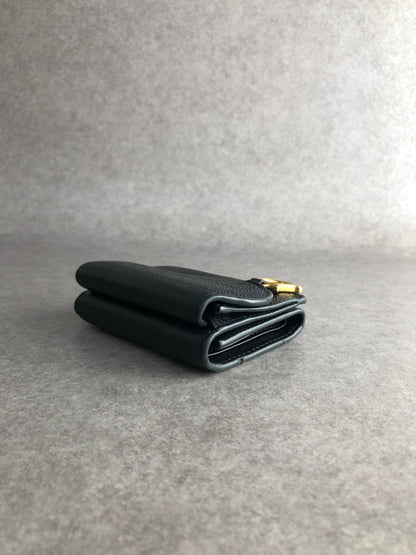 Christian Dior Trifold Wallet Black 43-MA-0261 Vintage juppie