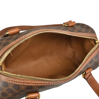 CELINE Macadam Blason Handbag Brown Vintage d6ntg2