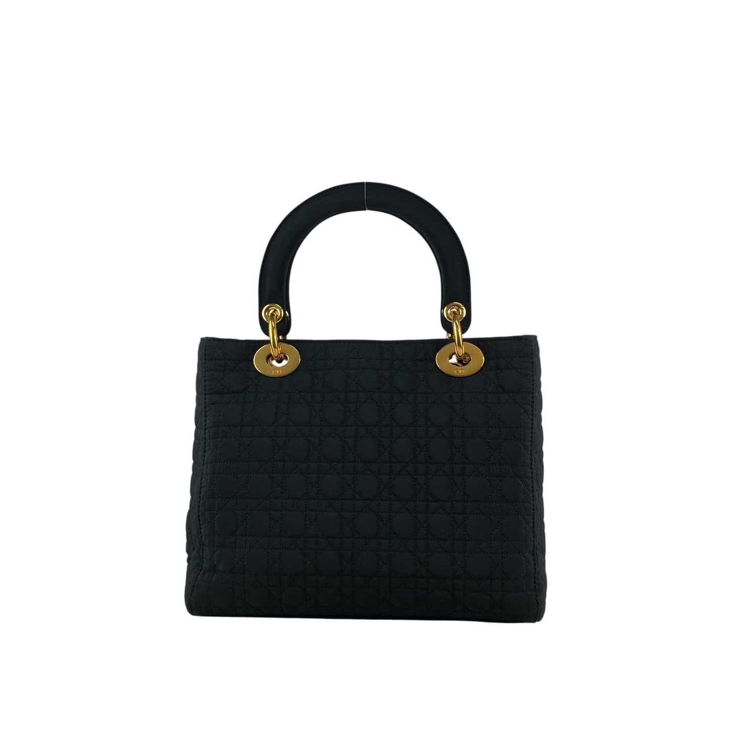 Christian Dior Lady Dior Cannage Charm Handbag Black Vintage 6egyhj