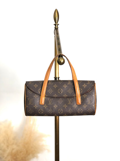 LOUIS VUITTON Monogram Handbag Brown Vintage kjp7uf