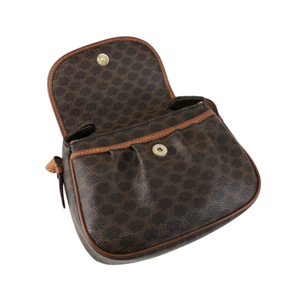 CELINE Macadam Blason Tassel Shoulder bag Brown Vintage zfbk3f