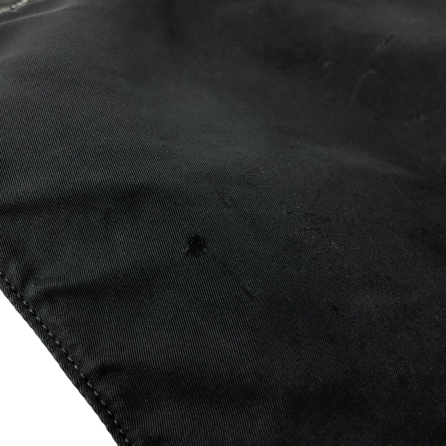 PRADA Tessuto Triangle Logo Shoulder bag Black Vintage mdycd2