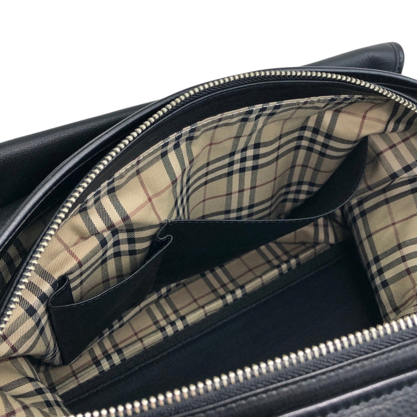 BURBERRY Front Buckle Shoulder bag Black Vintage tpmx3y