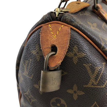 LOUIS VUITTON Monogram Handbag Brown M41528 Vintage afefax