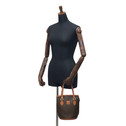 CELINE Macadam Blason Handbag Brown Vintage 5s22vy