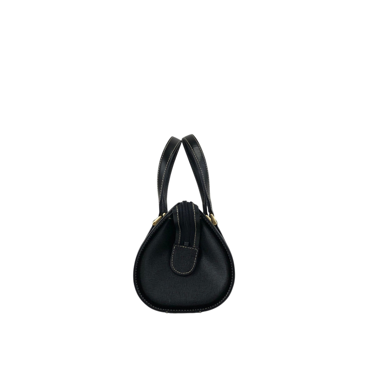 BURBERRY Logo Handbag Black Vintage vfc26w