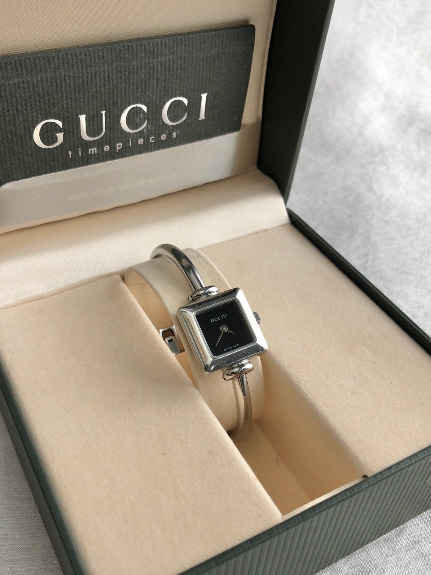 GUCCI Quartz Watch Silver Vintage1900L cpxu7b
