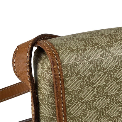 CELINE Macadam Horseshoe Small Shoulder bag Beige Vintage myw6bv