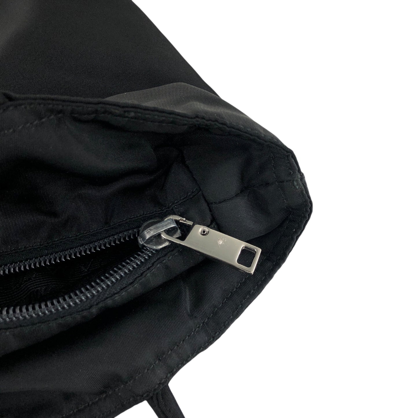 PRADA Tessuto Triangle Logo Totebag Black Vintage jztkxu