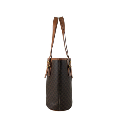 CELINE Macadam Blason Handbag Totebag Brown M94 Vintage a5px6p