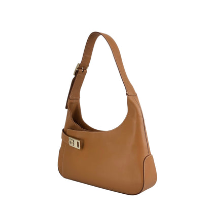 Salvatore Ferragamo Gancini Shoulder bag Brown Vintage 6kjzn6