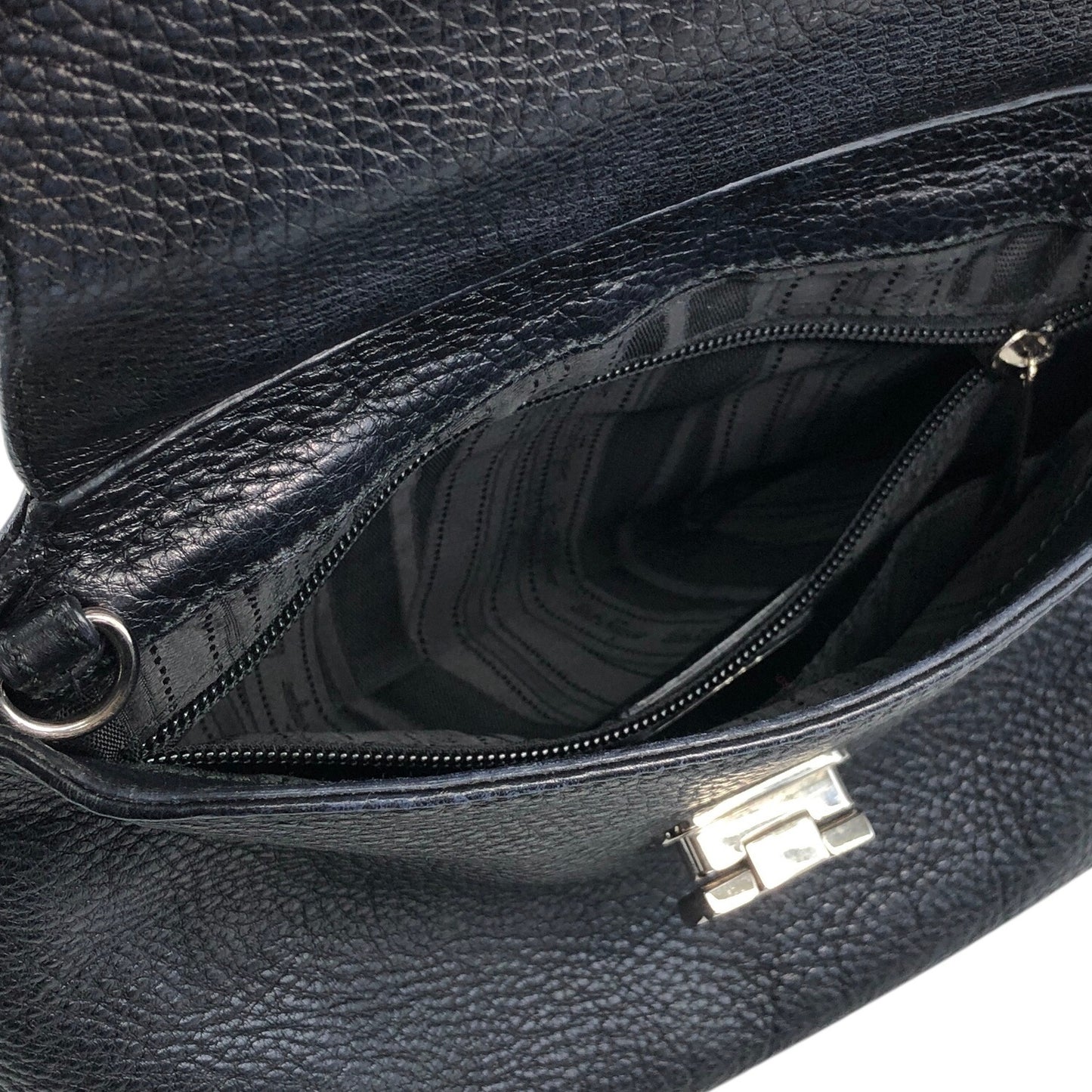 Salvatore Ferragamo Gancini Two-way Handbag Shoulder bag Black Vintage 82dd4b