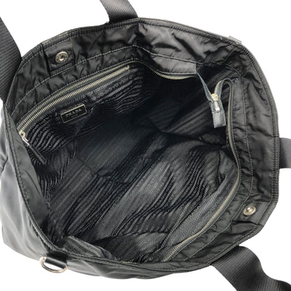 PRADA Triangle Logo Two-way Handbag Shoulder bag Black Vintage 5t57j2
