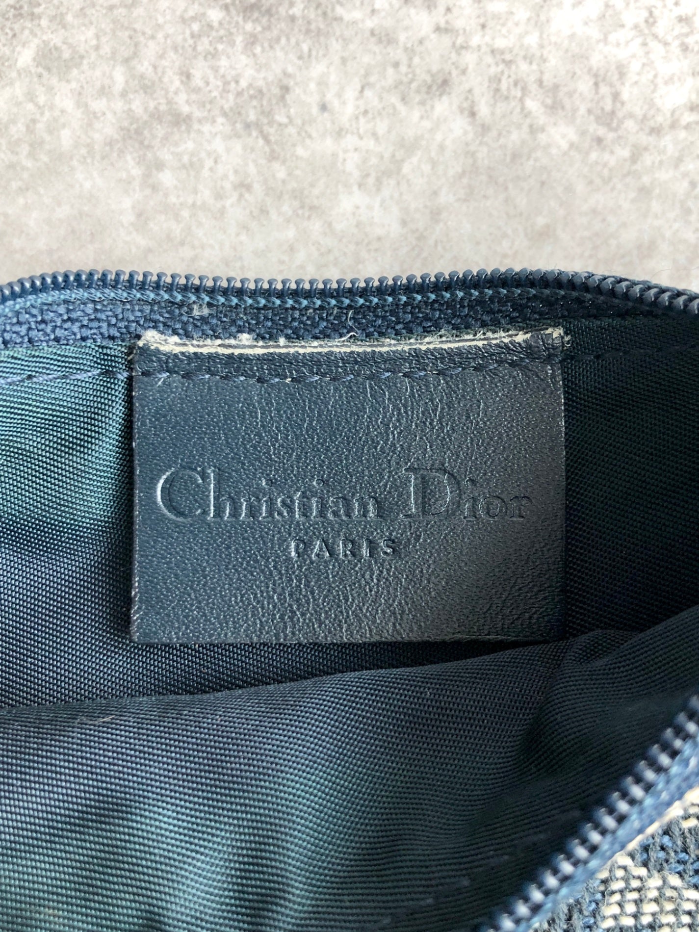 Christian Dior Trotter Coin Purse Navy Vintage 7w26jh