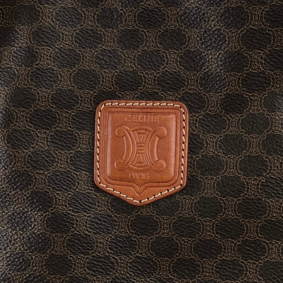 CELINE Macadam Blason Shoulder bag Totebag Brown Vintage u7fud7