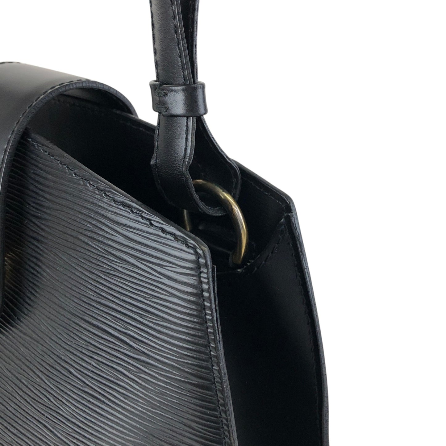 LOUIS VUITTON Epi Turn Lock Shoulder bag Black Vintage 7snrnp