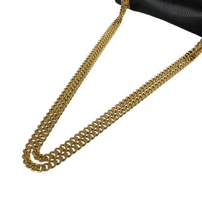 CELINE Triomphe Chain Shoulder bag Black Vintage t8zcx2