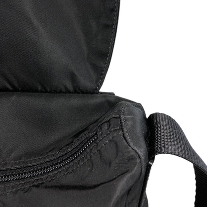 PRADA Tessuto Triangle Logo Shoulder bag Black Vintage wm6a24