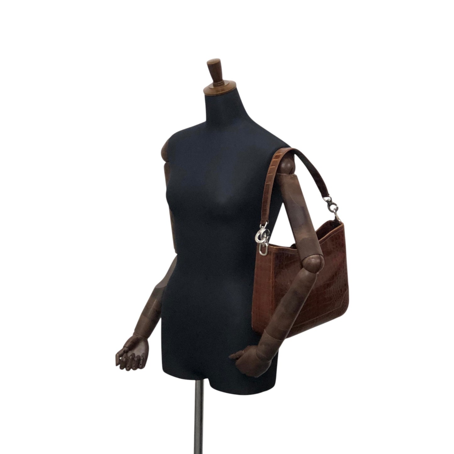 CELINE Gancini Shoulder bag Brown Vintage zaumvu