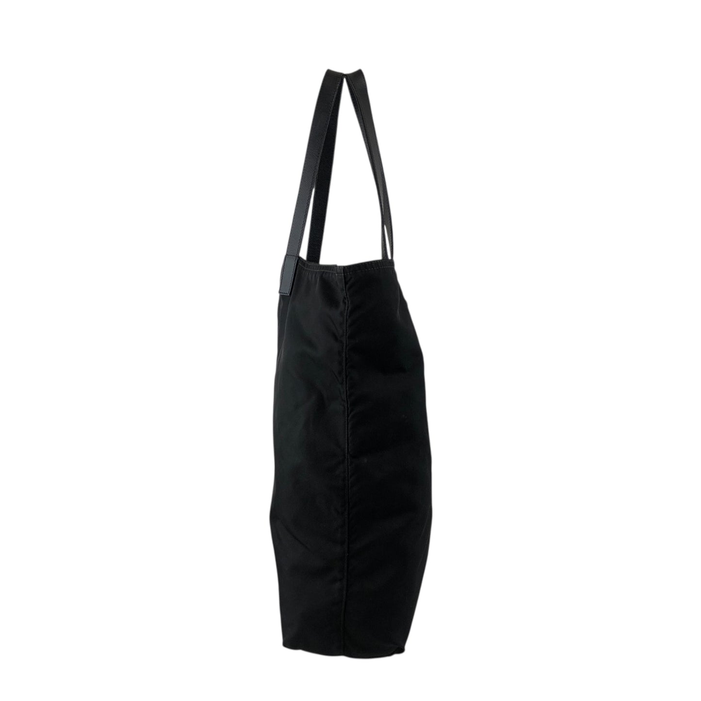 PRADA Tessuto Triangle Logo Totebag Black Vintage znncse
