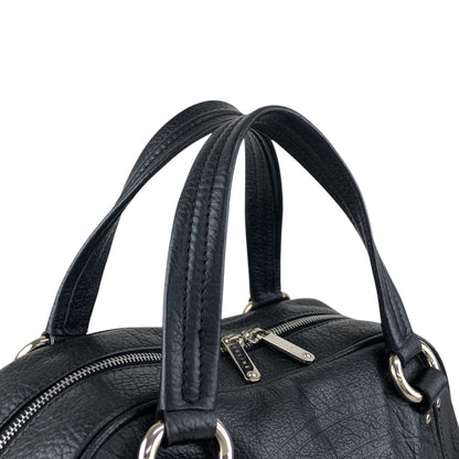 CELINE Blason Small Boston bag Handbag Black Vintage 2bg7ri