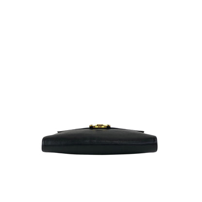 CELINE Circle Logo Shoulder bag Black Vintage 3sg788
