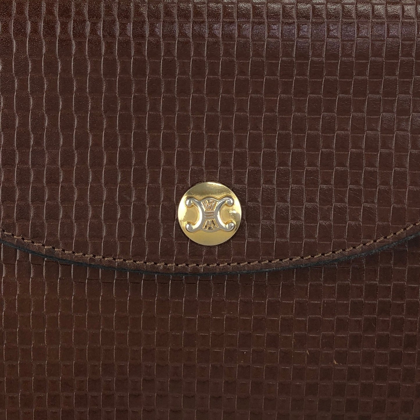 CELINE Triomphe Small Shoulder bag Brown Vintage mgieg8