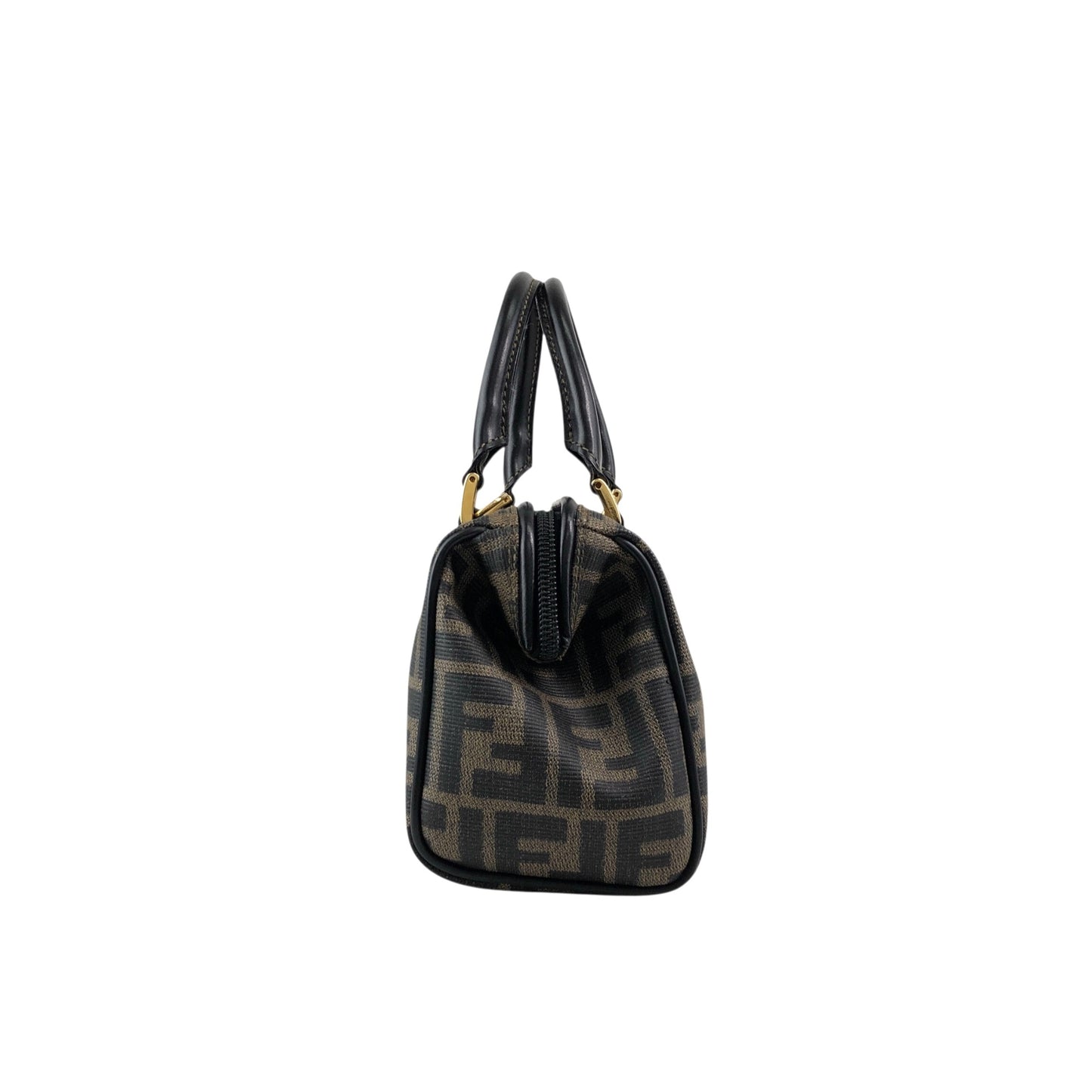 FENDI Zucca Two-way Small Boston bag Shoulder bag Brown Vintage sfanas