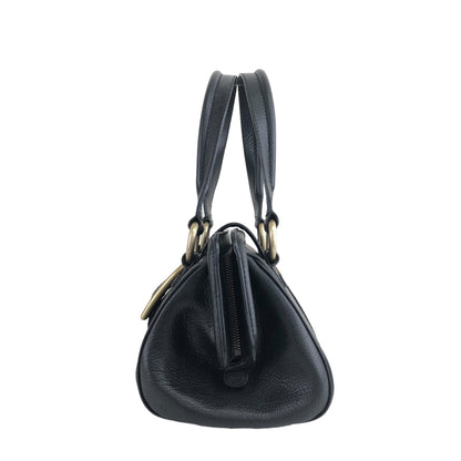 CELINE Triomphe Handbag Black Vintage 486nkp