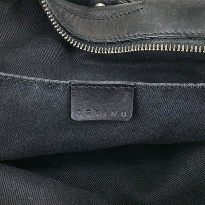 CELINE Triomphe Logo Handbag Black Vintage 5y5pjn