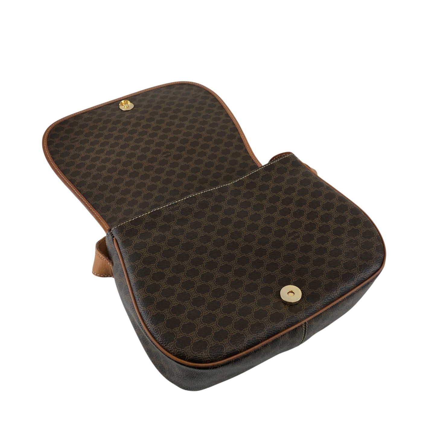 CELINE Macadam Blason Shoulder bag Brown Vintage huc7ji